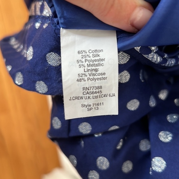 J.Crew Silver Polka Dot Dress (8) - Picture 4 of 7